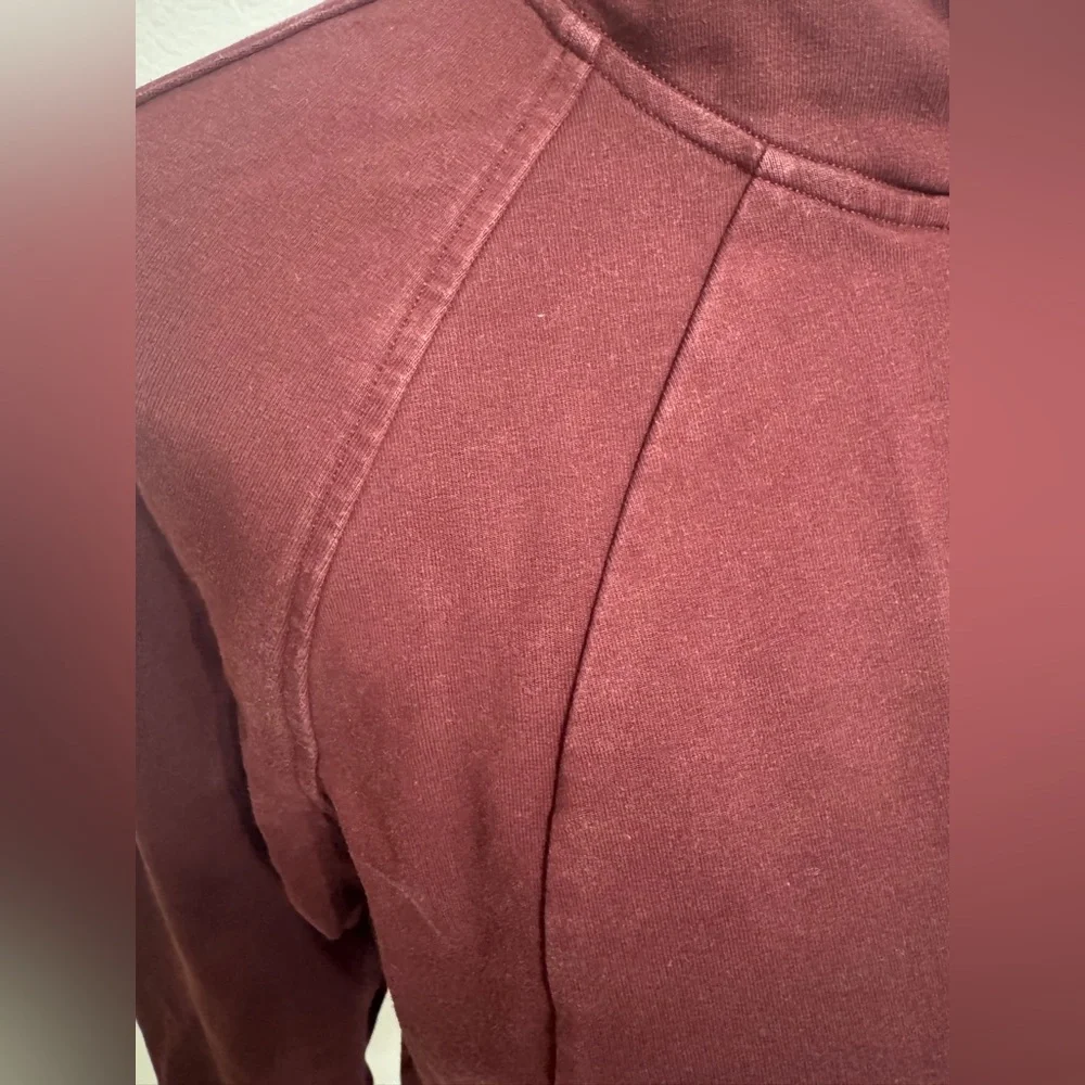 Lululemon Scuba Pullover Hoodie Red Merlot Size 8 - Picture 2 of 8